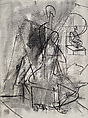 Untitled (female figure study), William Freed  American, Charcoal on paper