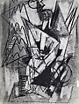 Untitled (male figure study), Lillian Orlowsky  American, Charcoal on paper