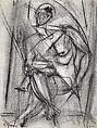 Untitled (figure study), Dorothy Heller American, Charcoal on paper