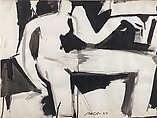 Untitled (figure study), Stephen Pace American, Brush and black ink on paper