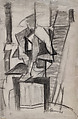 Untitled (figure study), Lillian Abrams  American, Charcoal on paper