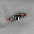 Pin, E. Byrne Livingston  American, Sterling silver, onyx, coral