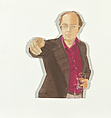 Study for Philip Pearlstein, Alex Katz  American, Oil on aluminum cutout