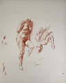 Untitled (Female nude studies), Reginald Marsh American, Red chalk on paper