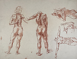 Untitled (Female nude studies), Reginald Marsh  American, Red chalk on paper