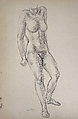 Untitled (female nude studies), Reginald Marsh American, Black crayon on paper