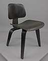 Side chair, Charles Eames American, Laminated wood, rubber welt