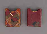 Cigarette Case, Pierre Legrain (French, Levallois-Perret 1889–1929 Paris), Dyed and tooled leather, gold leaf