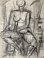 Untitled (figure study), Glenn Wessels American, Charcoal on paper