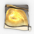 Brooch #6038, Robert Ebendorf American, Gold, silver, baroque pearl and ivory