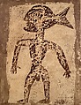 Primitive Man, Victor Brauner Romanian, Encaustic and graphite on paper, mounted on canvas on a stretcher