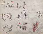 Untitled, Roberto Matta Chilean, Graphite and crayon on paper