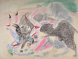 Bull Fight, André Masson  French, Ink and crayon on paper