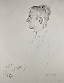 Christopher Isherwood, Don Bachardy American, Graphite and black ink wash on paper