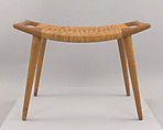 Four-Legged Stool, Hans J. Wegner  Danish, Oak, caning