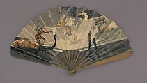 Advertising fan, Unknown Designer, Paper, wood, metal