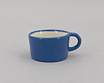 Lamelle Delphinum Blue Candleholder, Ilonka Karasz  American, Glazed ceramic