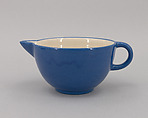 Lamelle Delphinium Blue Cream Pitcher, Ilonka Karasz  American, Glazed ceramic