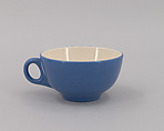 Lamelle Blue Delphinium Tea Cup, Ilonka Karasz  American, Glazed ceramic