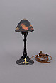 Lamp, Louis Majorelle French, Glass, iron, gold leaf