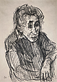 Mrs. Johanna Lowy, Oskar Kokoschka  Austrian, Crayon on paper