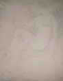 Seated Female Nude, Facing Left, Wilhelm Lehmbruck  German, Chalk on paper