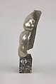 Female Torso, Gaston Lachaise (American (born France) Paris 1882–1935 New York), Bronze, nickel-plated, stone base