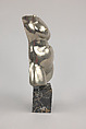 Female Torso, Gaston Lachaise (American (born France) Paris 1882–1935 New York), Bronze, nickel-plated, stone base