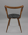 "Pretzel" Armchair, George Nelson (American, 1908–1986), Laminated birch plywood, walnut veneer