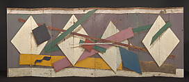 Four Diamonds Marching, Christopher Hewat American, Painted and inlaid wood