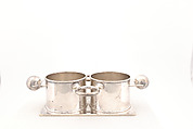 "Transat" Oil-and-Vinegar Cruet Set, Luc Lanel  French, Silver-plated metal, glass