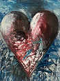 The Heart, Jim Dine American, Oil paint, enamel, charcoal and pastel with scratching on paper