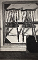 Two Chairs with Portfolio, Gregory Paquette  American, Charcoal and graphite on paper