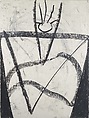 Untitled, Melissa Meyer  American, Black and white paint sticks on paper