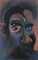 Head, Number 153, Lucas Samaras  American, born Greece, Pastel on black paper