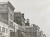 East Along Bond Street, Frederick Brosen  American, Graphite on paper