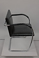 "BRNO" Armchair, Ludwig Mies van der Rohe (American (born Germany), Aachen 1886–1969 Chicago, Illinois), Chromed steel and bicast leather