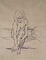 Seated Woman (recto); Head of a Woman (verso), Pierre Bonnard (French, Fontenay-aux-Roses 1867–1947 Le Cannet), Black chalk on paper