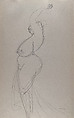 Standing Nude, Gaston Lachaise American, Graphite on paper