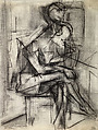 Nude, Dorothy Heller American, Charcoal on paper