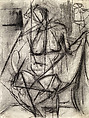 Nude, Dorothy Heller (American, New York 1917–2003 New York), Charcoal on paper (recto and verso)