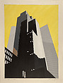 Study for "Sky Castles", James DeWoody (American, born Ft. Smith, Arkansas, 1945), Pochoir-applied acrylic on paper