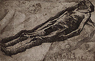 Male Cadaver (The Drowned Man), Umberto Boccioni  Italian, Etching