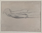 Study of a Man's Forearm (recto); Study of Extended Arms with Hands Clasped (verso), Umberto Boccioni (Italian, Reggio 1882–1916 Sorte), Graphite on paper