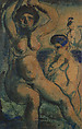 Three Nudes, Georges Rouault  French, Watercolor and oil on paper, mounted to canvas