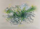 White Freesia, Loren MacIver  American, Oil pastel on paper