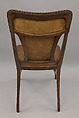 Side chair, Eugène Gaillard (French, Paris 1862–1933 Paris), Walnut, leather, brass nails