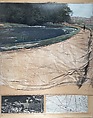 Wrapped Walkway (Two Park Project, Sonsbeek), Christo American, born Bulgaria, Cut, taped, and stapled silver gelatin photographs and folded and stapled fabric, colored pencil, and opaque white paint on board