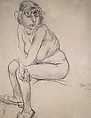 Seated Nude, Otto Dix  German, Graphite on paper