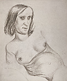 Female Nude, Otto Dix  German, Metalpoint on paper prepared with white ground